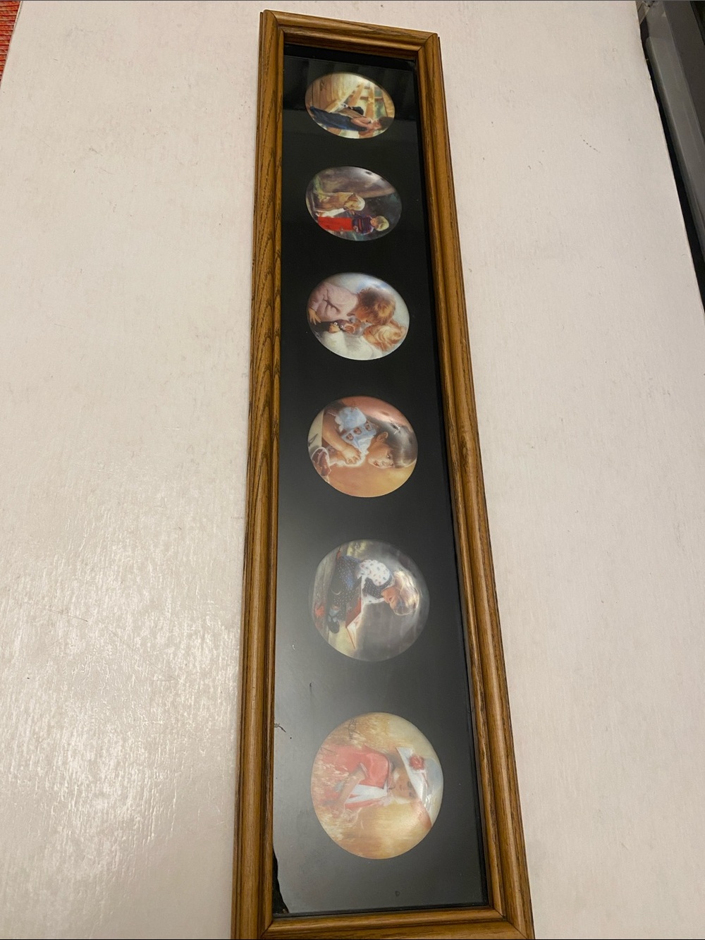 Donald Zolan 1992 Pemberton Oakes 6 Mini Plates Framed Wall Art Vintage